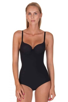 Body modelator cu burete, Lisca Bella, Negru, 80B Body modelator cu burete, Lisca Bella, Negru, 80B