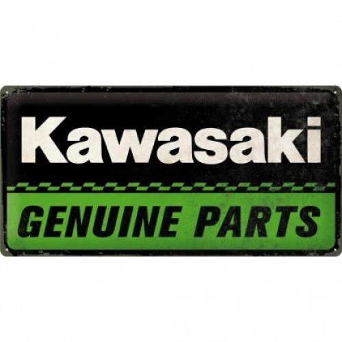 Placa metalica - Kawasaki - 25x50 cm