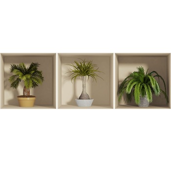 Set 3 Stickere decorative, Ambiance Sticker, 3D ,30x30 cm Set 3 Stickere decorative, Ambiance Sticker, 3D ,30x30 cm
