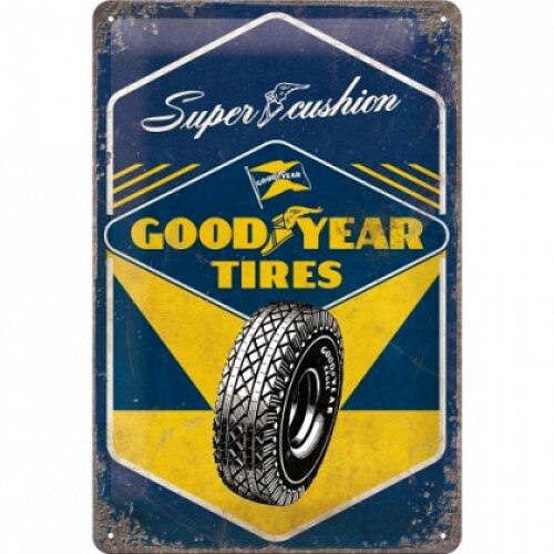 Tablou placa metalica - Goodyear Tires - 20x30 cm