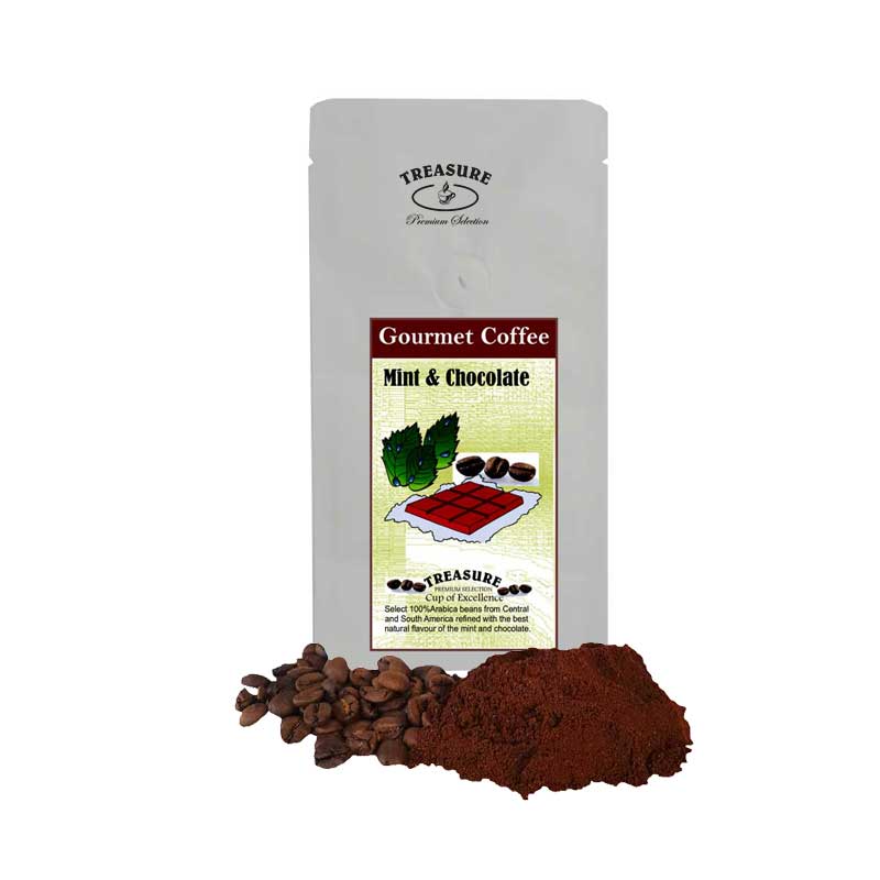 Cafea Menta si Ciocolata, Macinata 100g, Treasure