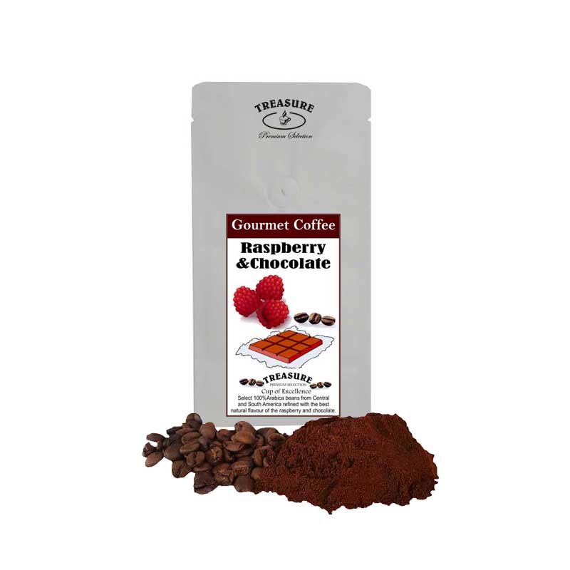 Cafea Zmeura si Ciocolata, Macinata 100g, Treasure