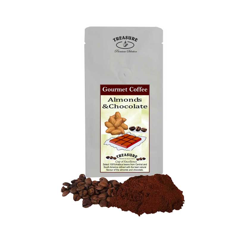 Cafea Migdale si Ciocolata , Macinata 100gr , Treasure