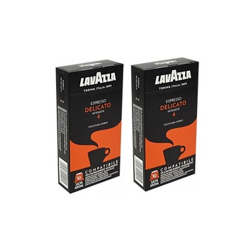 Set 2 x 10 Capsule Cafea Lavazza Delicato, Compatibile Nespresso, 100 g Set 2 x 10 Capsule Cafea Lavazza Delicato, Compatibile Nespresso, 100 g