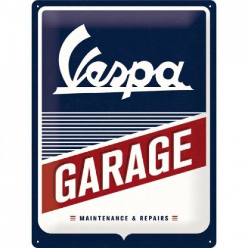 Tablou placa metalica - Vespa - Garage- 30x40 cm