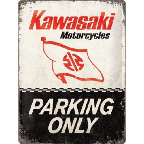 Tablou placa metalica - Kawasaki - Parking Only- 30x40 cm