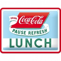 placa metalica - coca cola lunch - 15x20 cm imagen 33_1_
0