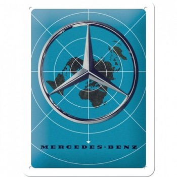 Placa metalica - Mercedes-Benz World map - 15x20 cm Placa metalica - Mercedes-Benz World map - 15x20 cm