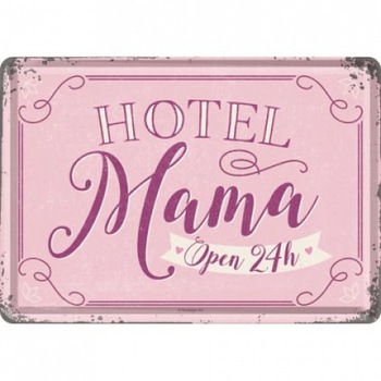 Placa metalica - Hotel Mama - 10x14 cm Placa metalica - Hotel Mama - 10x14 cm