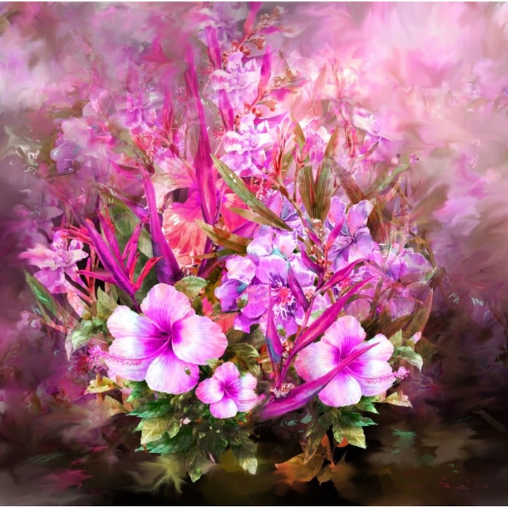 Média Flori48 vászonfestmény, 45 x 45 cm