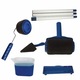 Set trafalet, contine trafalet principal si 7 accesorii, tija prelungitoare, culoare albastru