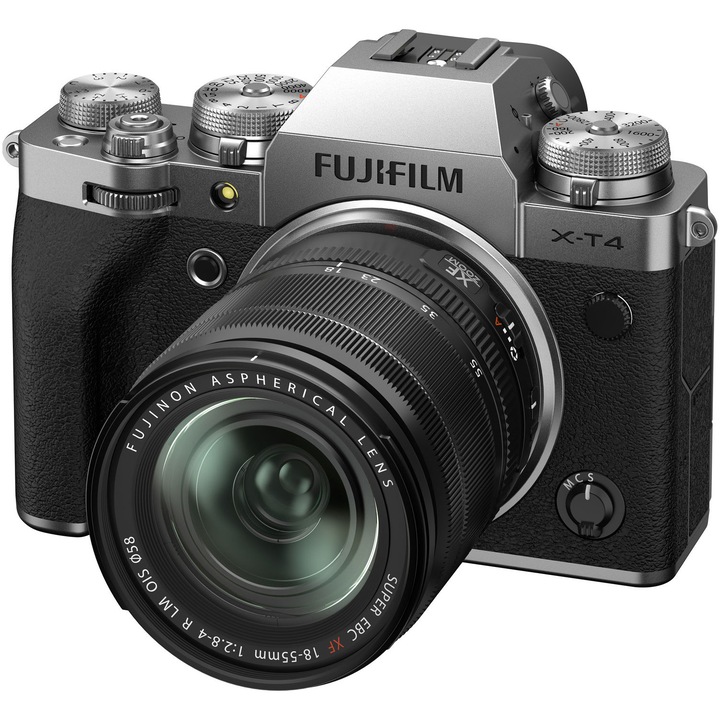 Fujifilm X-T4 MILC fényképezőgép,/xf18-55mmf2.8-4 r,ezüst