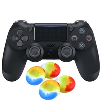 Controller Wireless Brsthones pentru Playstation 4, Joystick, 4 dopuri din silicon, MicroUSB/Wi-Fi, Negru
