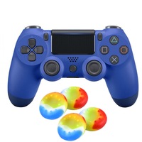 Controller Wireless Brsthones pentru Playstation 4, Joystick, 4 dopuri din silicon, MicroUSB/Wi-Fi, Albastru
