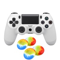 Controller Wireless Brsthones pentru Playstation 4, Joystick, 4 dopuri din silicon, MicroUSB/Wi-Fi, Alb