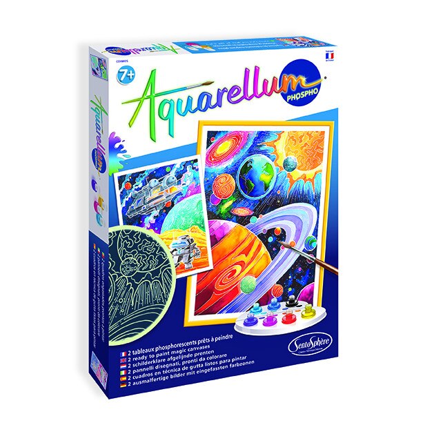 Set pictura Aquarellum fosforescent, Spatiu, 8 ani +, Sentosphere
