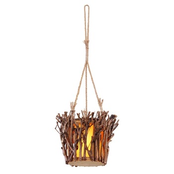 Felinar solar rustic, Globo Lighting, lemn natural, 36 LED-uri, lumina intermitenta,, IP44 Felinar solar rustic, Globo Lighting, lemn natural, 36 LED-uri, lumina intermitenta,, IP44