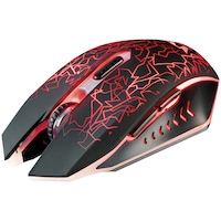 Mouse gaming wireless Trust GXT 107 Izza, Iluminare RGB, Negru