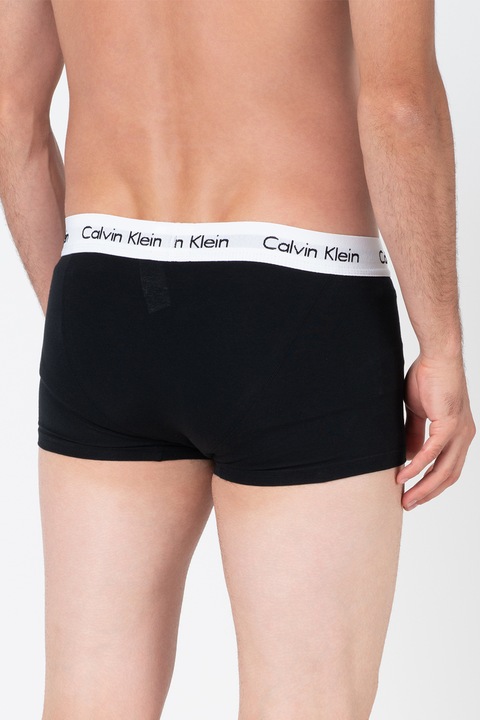 CALVIN KLEIN, Alacsony derekú boxer szett - 3 db, Fekete/Fehér