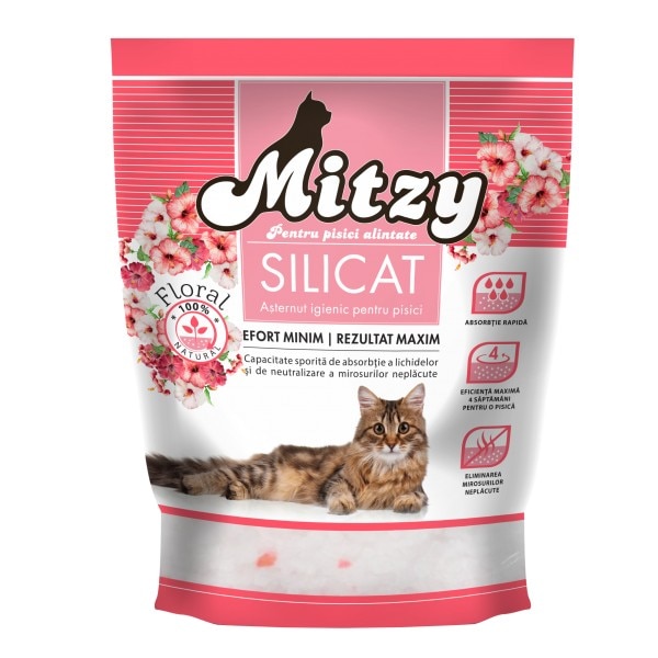 silicatic pisici, Mitzy, Silicat, Floral, 3.8 L - eMAG.ro
