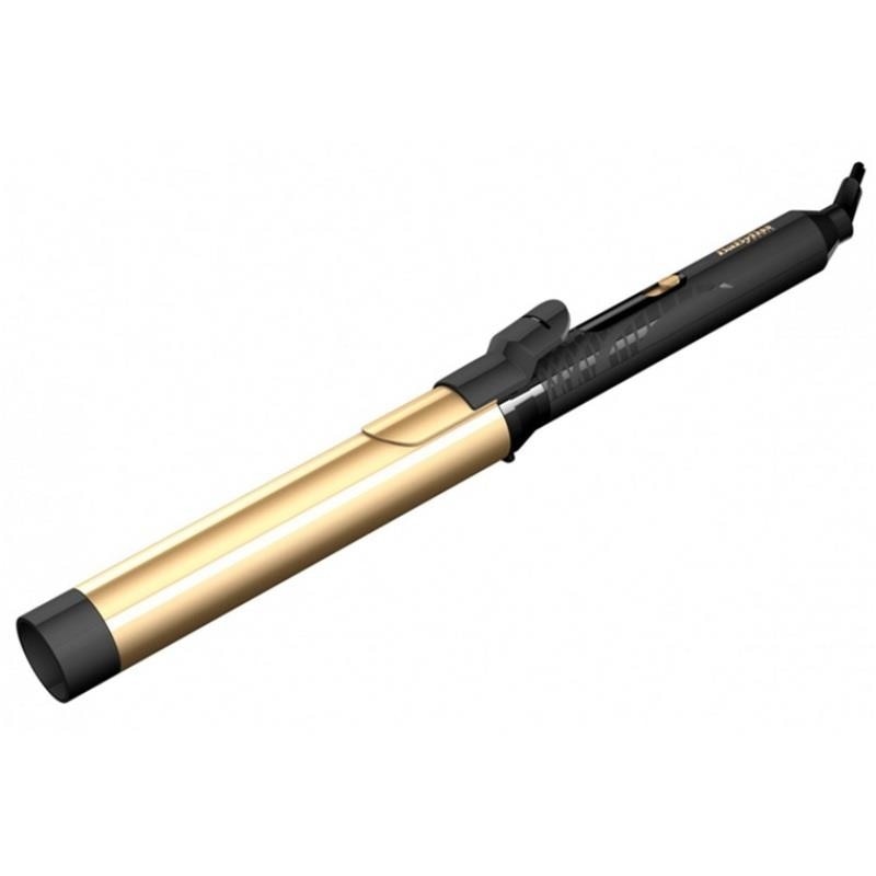 Ondulator BaByliss Creative Gold Loose Curls, 3 trepte de temperatura 160°C, 180°C, 200°C ,Cablu rotativ, Varf rece,Buton pornire / oprire, Indicator LED, Suport termorezistent, Negru/Galben