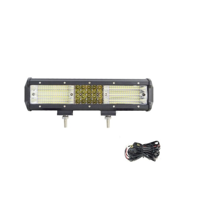 Pachet Led Bar Auto 390 W cu kit electric, Rtm Online, 12-24 Quad Raw, 12 D