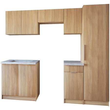 Set Bucatarie Irim Vitalia, 230x56x206,8 cm, Stejar