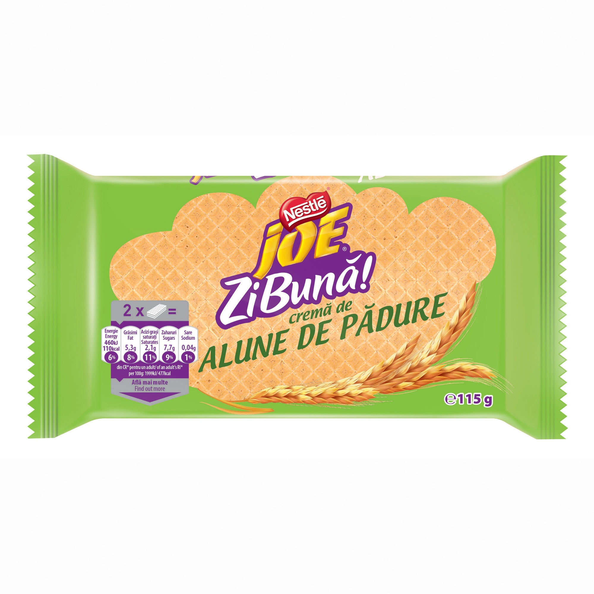 Napolitane cu crema de alune Joe Zi Buna, 115g