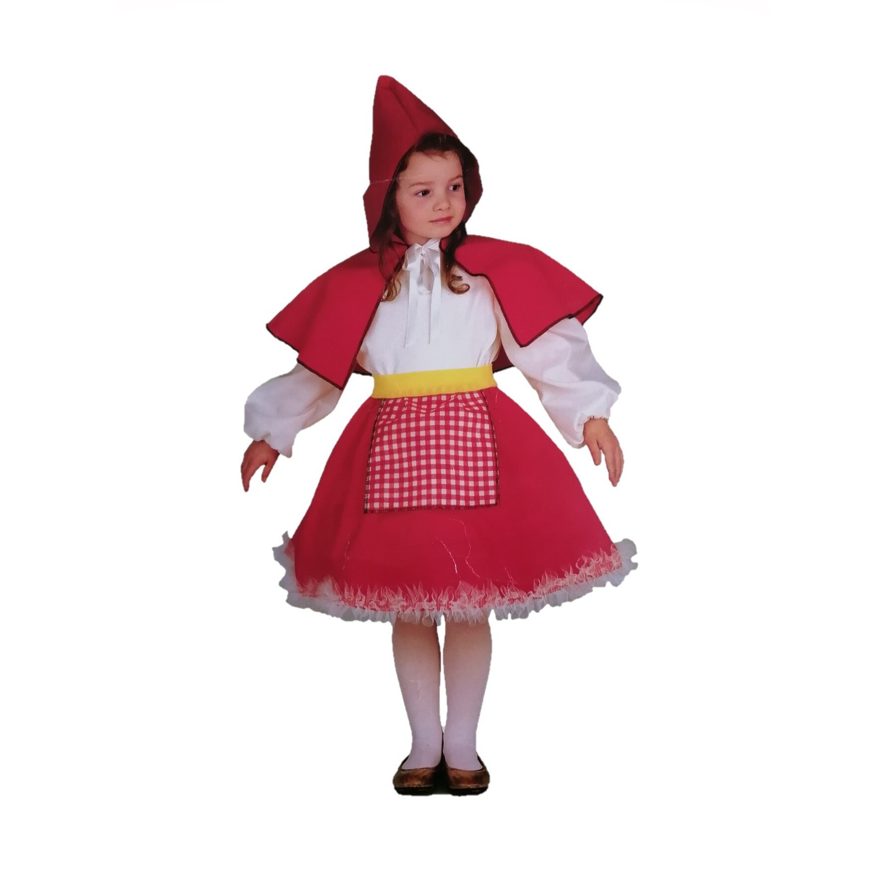 Costum Scufita Rosie fetita 4- 6 ani, poliester multicolor
