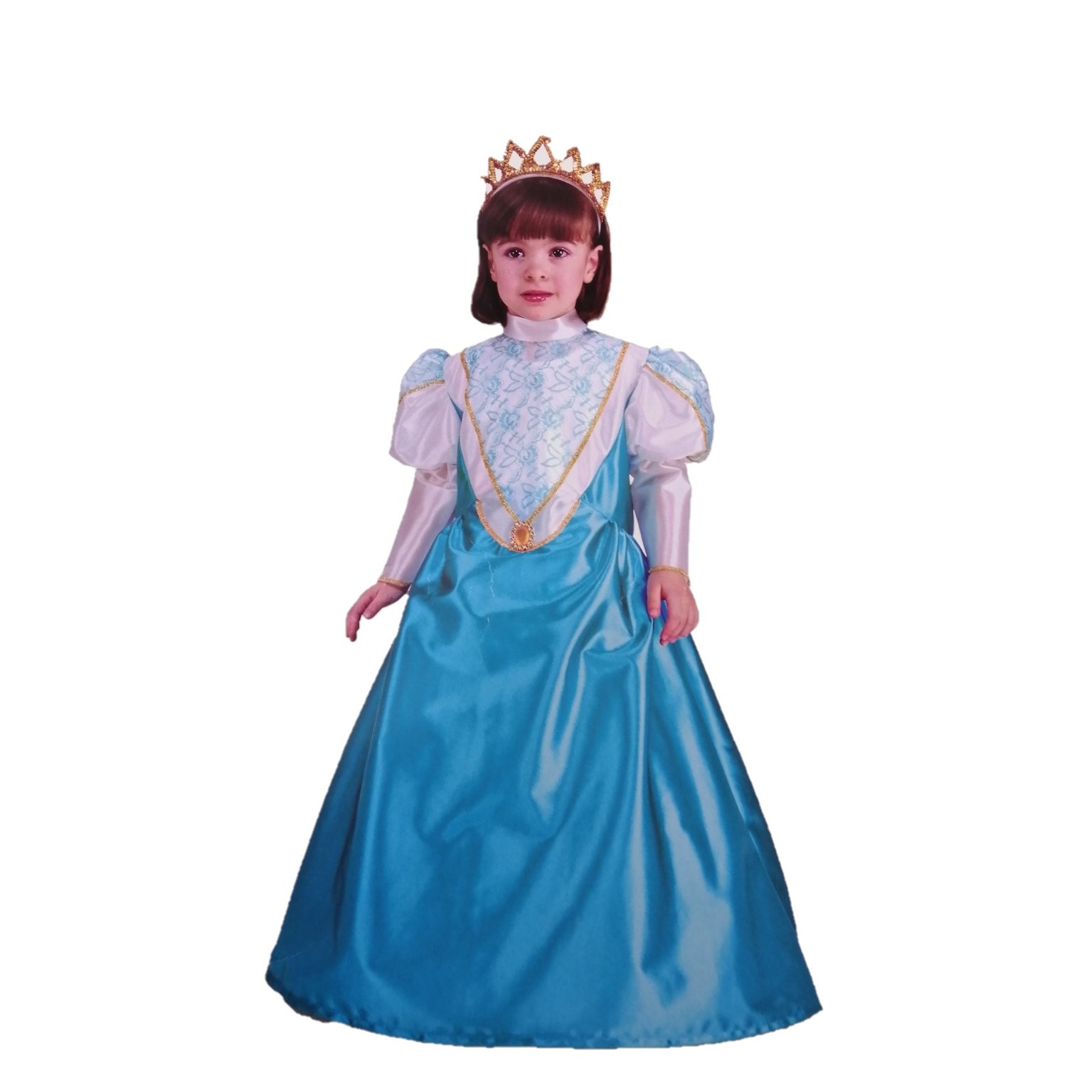 Costum Regina , fetita 4-6 ani, poliester , albastru