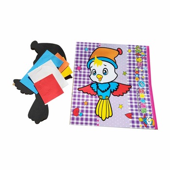 Set de creatie pentru copii - Figurina 3D din carton buretat autocolant Set de creatie pentru copii - Figurina 3D din carton buretat autocolant