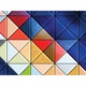 Дизайнерски спален комплект, Мозайка Цветно Дърво, памучен сатен, 4 части, 200 x 215 см.