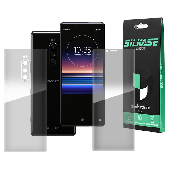 2 db SILKASE fólia készlet Sony Xperia 1 telefonhoz, telefonvédelem, megújuló szilikon