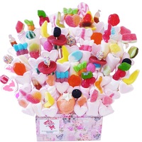 Aranjament dulce din jeleuri ,multicolor, cutie carton, 800 gr