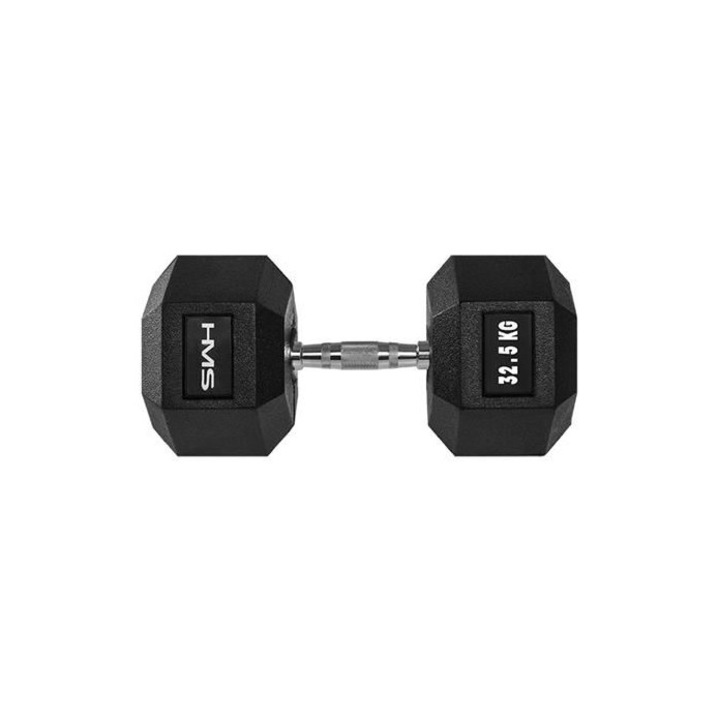 Gantera HMS Hex Pro 17-66-124, 32,5 kg, Negru/Argintiu