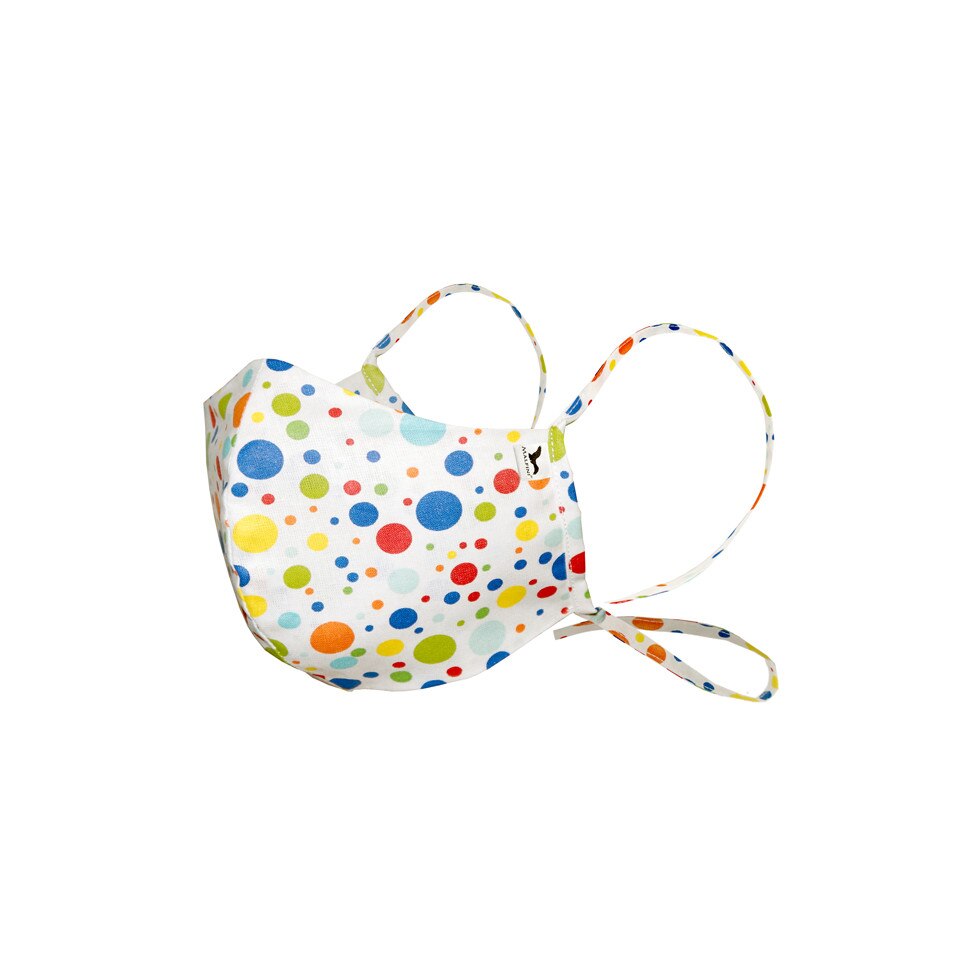 Set 5 masti protectie reutilizabile, un strat, bumbac 100%, Malfini, unisex, multicolor