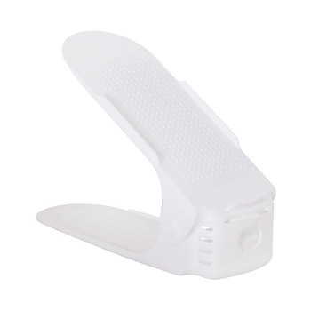 Organizator Suport pentru Incaltaminte, reglabil, Capacitate 1 pereche, alb Organizator Suport pentru Incaltaminte, reglabil, Capacitate 1 pereche, alb