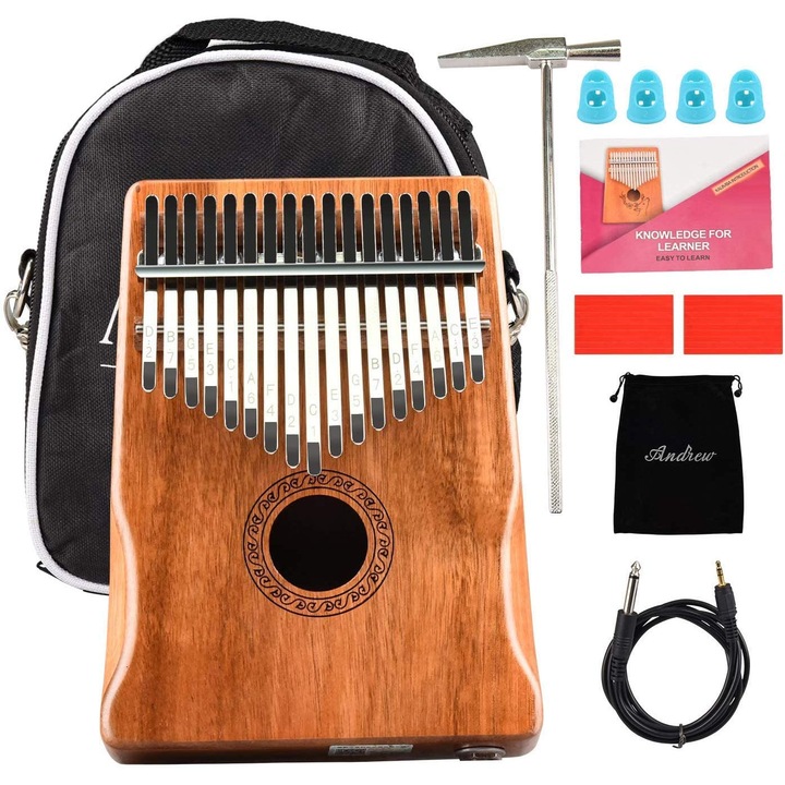 Kalimba electrica , instrument Muzical cu 17 Note , Set+ accesorii
