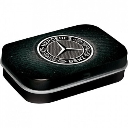 Cutie metalica cu bomboane - Mercedes Benz Logo Negru