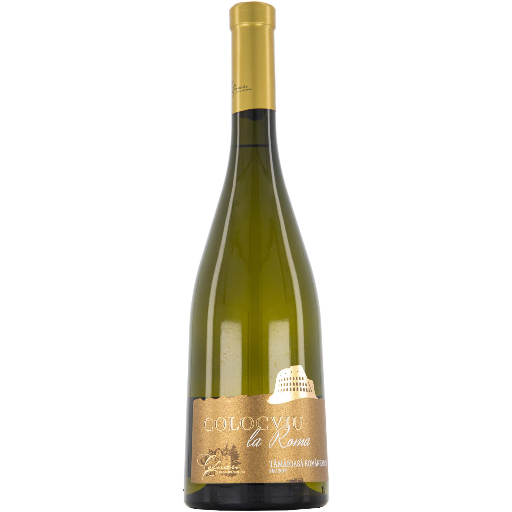 Vin Alb Colocviu la Roma Tamaioasa Romaneasca, Sec, 0.75l
