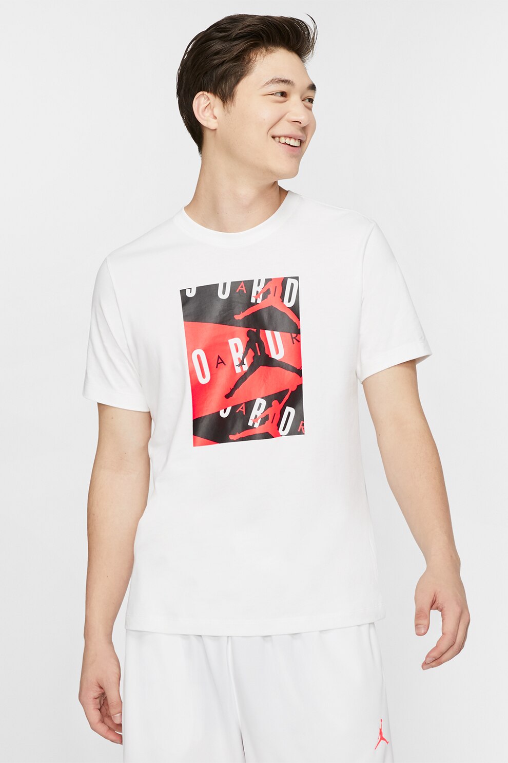 Nike, Tricou cu imprimeu grafic Jordan Air, Alb, XL