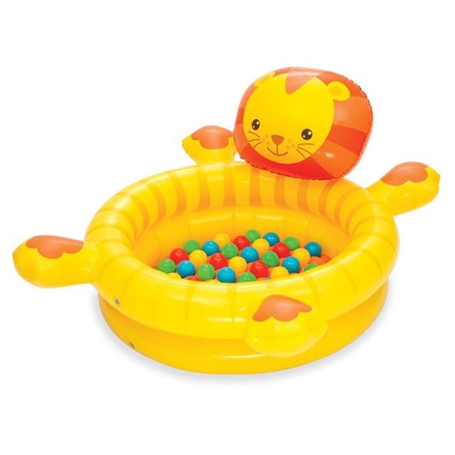 Spatiu de joaca gonflabil pentru copii Felis, Model Leu, 111x 98 x 61.5 cm, Galben