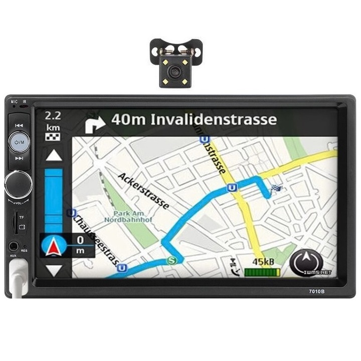 Pachet Mp5 Player cu camera marsalier, Rtm Online, Bluetooth, 4 x 60 W, Format 2 din, 7 Inch, Mirrorlink