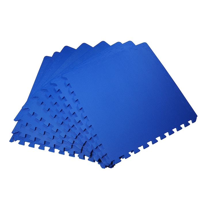 HomCom összeköthető tornaszőnyeg szett, tatami 8 db 60x60cm, kék