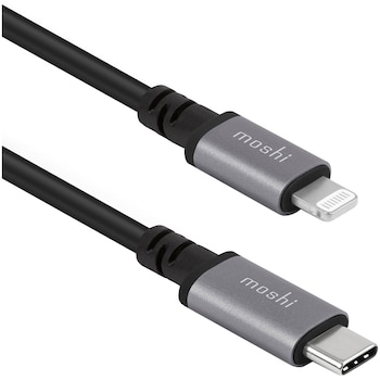 Cablu de date Moshi, USB Type C - Lightning, 3m, Black Cablu de date Moshi, USB Type C - Lightning, 3m, Black