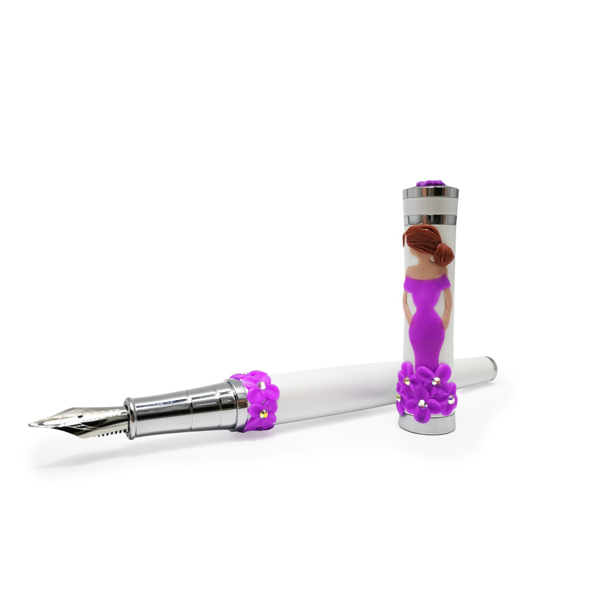 Stilou Roxi Latin Girl Alb Giftpack inclus