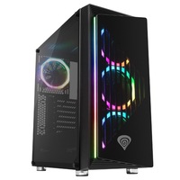Carcasa PC, Genesis Irid 400, Fara alimentare, RGB, Negru
