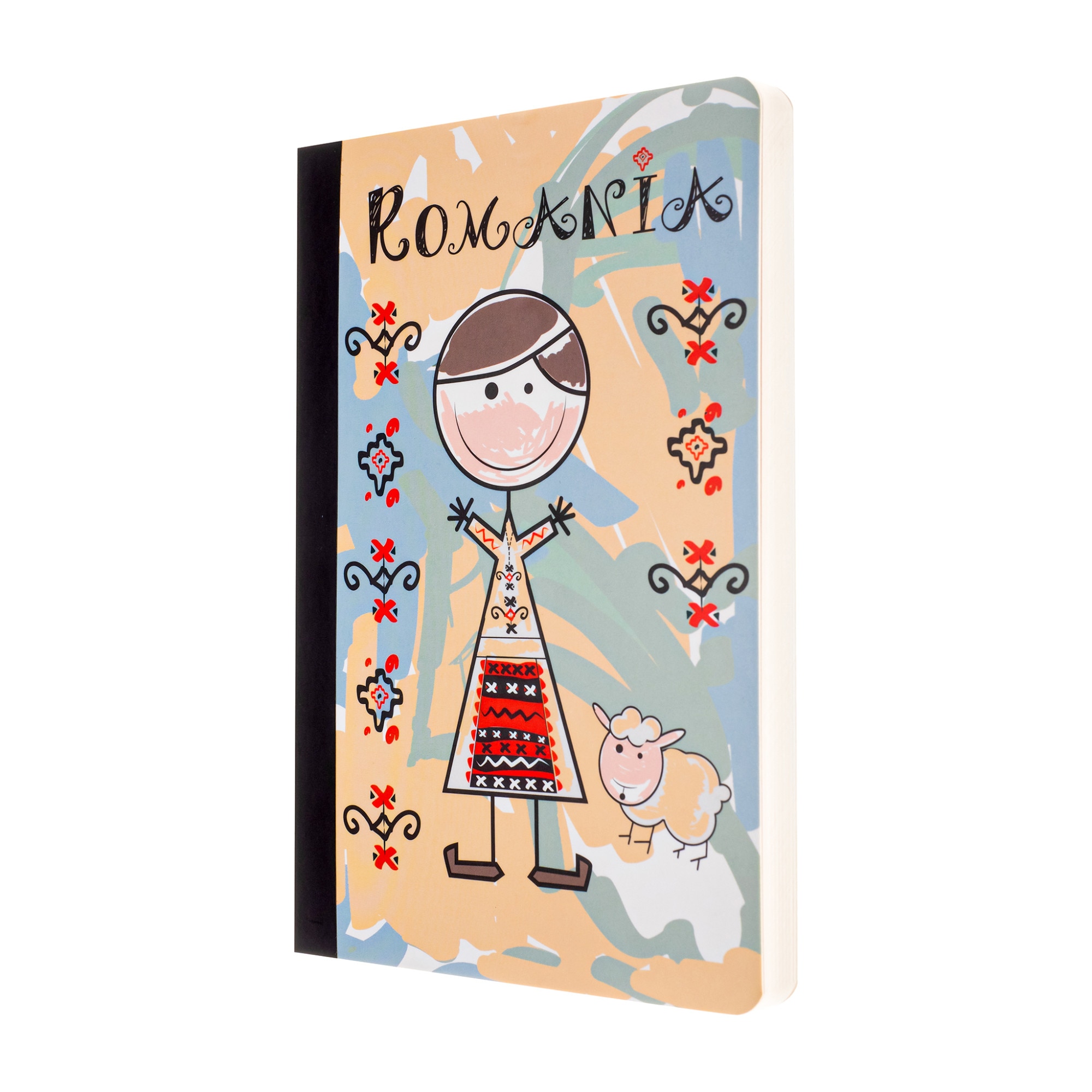 Agenda nedatata, Magnetella, foi albe - veline, 10 x 14,5 cm, 72 file, Port popular, Cotor negru