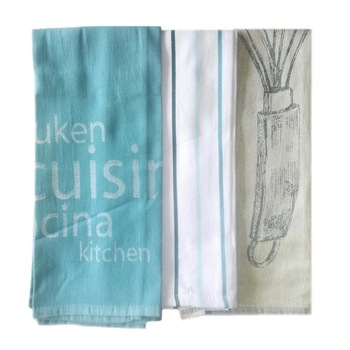 Set 3 prosoape bucatarie turcoaz 50X70 ET COLLECTION Set 3 prosoape bucatarie turcoaz 50X70 ET COLLECTION