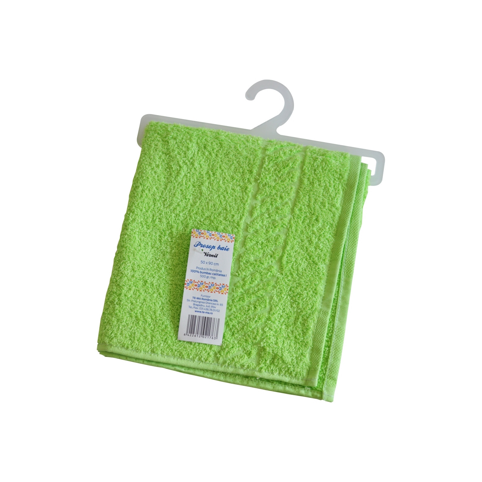 Prosop baie verde 50X90cm 500gr/mp Te-ma